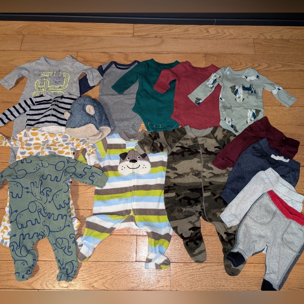 Winter Baby Boy Clothes Bundle 0-3m